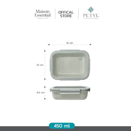 กล่องอาหาร เซรามิค PETYE รุ่น RC100 0.45 ลิตร สีเขียว_2